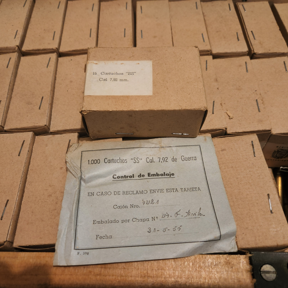 Unknown 1000rds 7.92x57 (8mm) Mauser Rifle Ammo Ecuador Military Wood ...