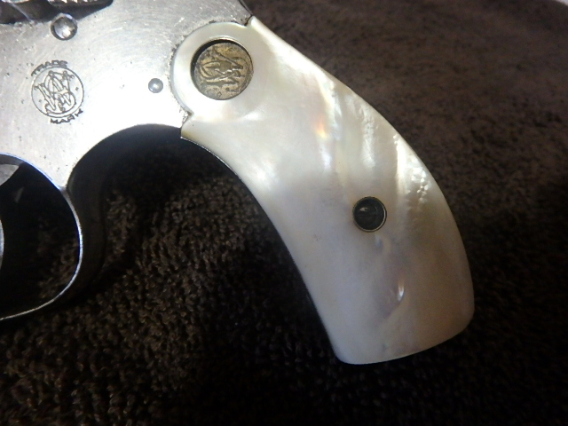 Smith And Wesson Pearl Grips Old Used Smith And Wesson 32 Long Pearl Grips 32 Sandw Long For Sale 4844