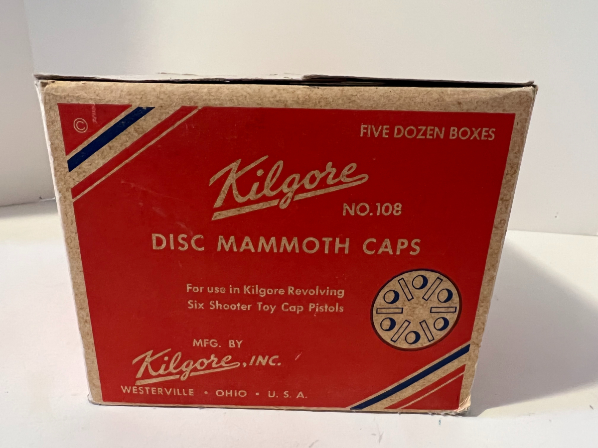 FULL MASTER KILGORE CAPS IN ORIG BOX NO 108 DISCS 60 BOX MASTER BOX ...