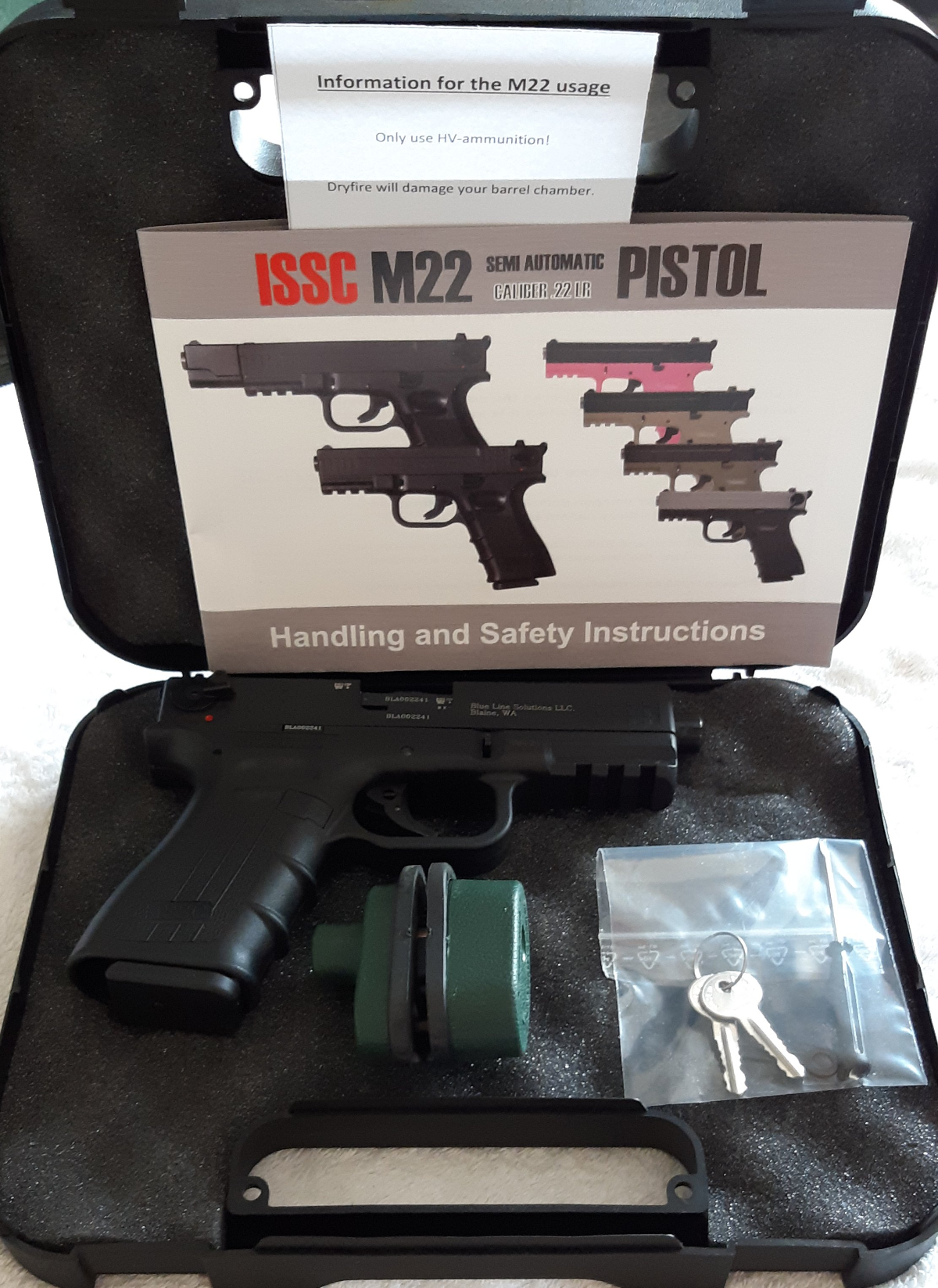 Issc Austria M22 Black Sd .22lr Threaded Barrel Blue Line .22 Lr For ...