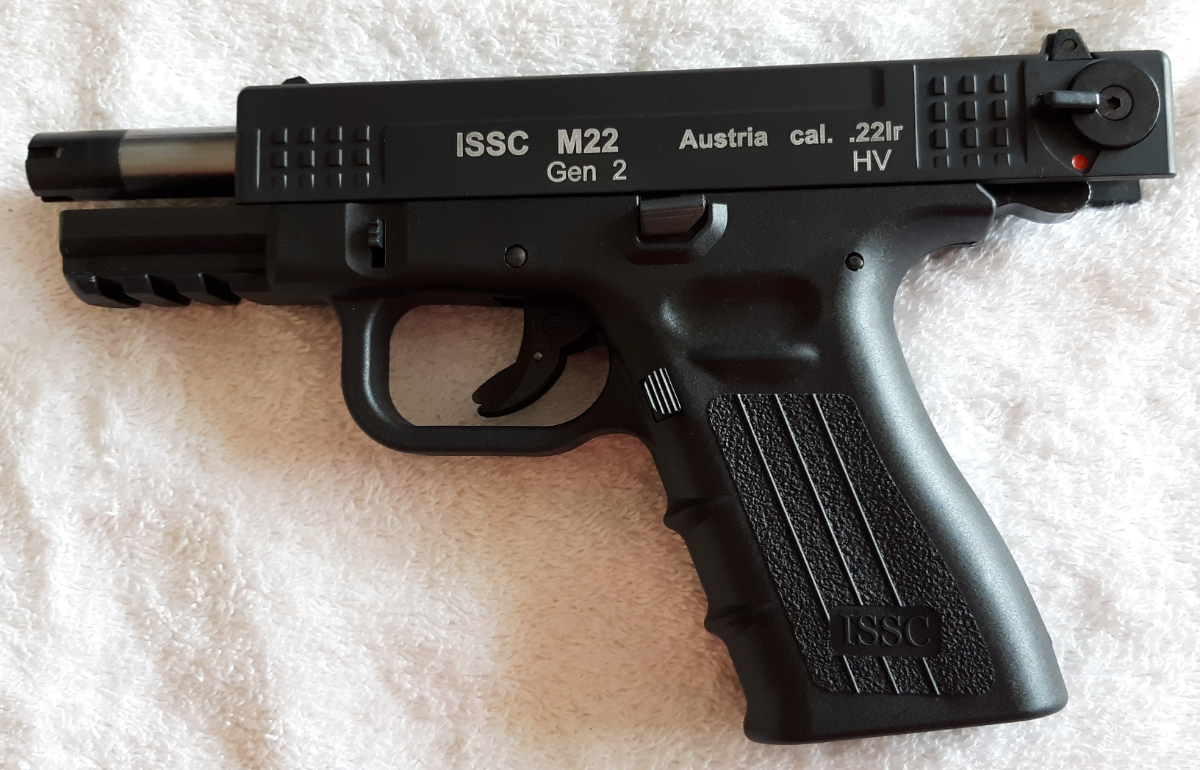 ISSC Austria M22 Black Sd .22LR Threaded Barrel Blue Line .22 LR ...