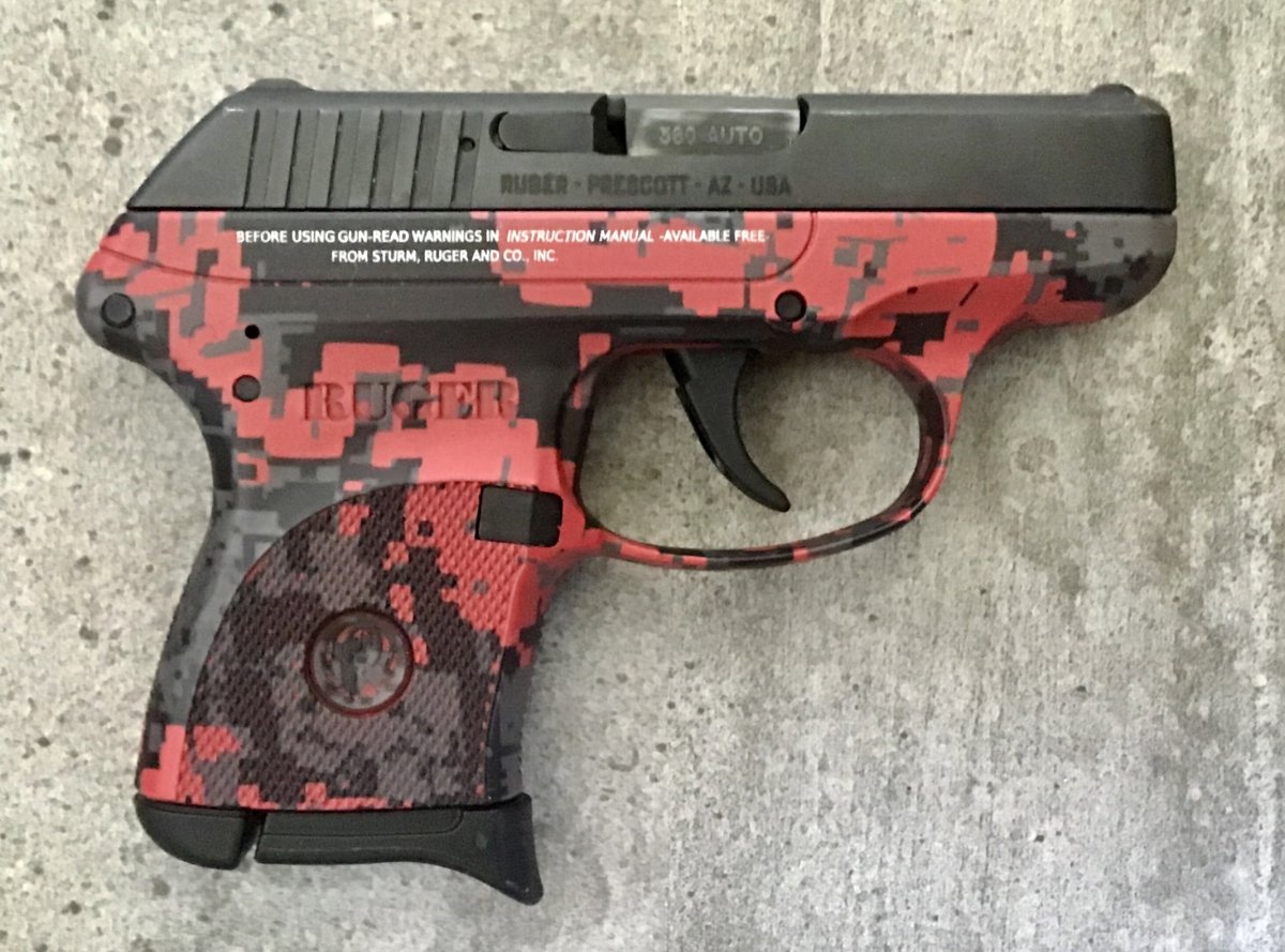 Ruger Lcp 380 Acp Semi Automatic Pistol Red Camo Factory Finish 380 Acp For Sale At 5965