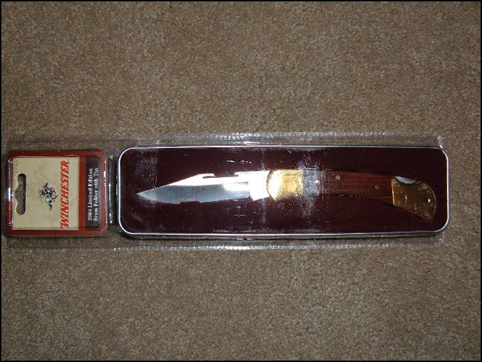 Winchester Limited Edition 2004 Brass Folding Knife Great For The