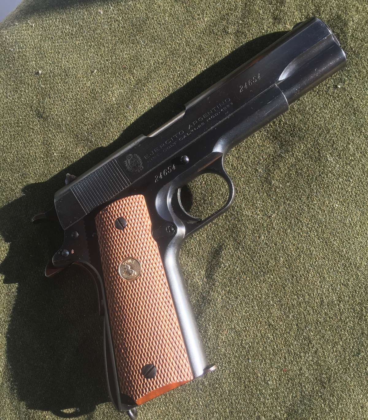 Colt ARGENTINE MODEL 1927 1911A1 PISTOL C&R /NO CALIFORNIA ALL MATCHED 1945 MANUFACTURED Excellent .45 ACP - Picture 3