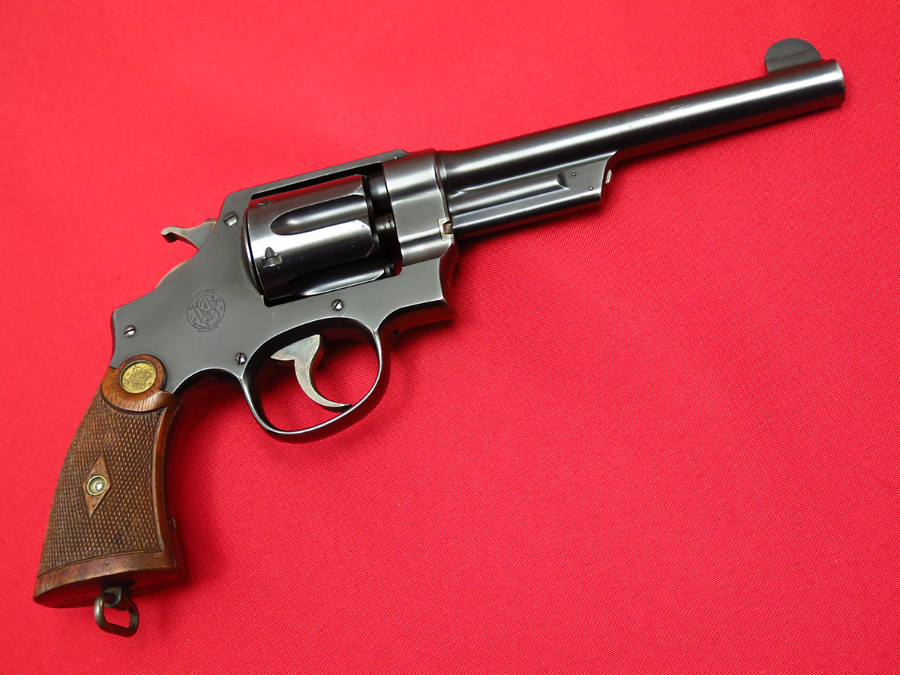 SMITH & WESSON - TRIPLE LOCK...RARE .455 COMMERCIAL IN .44 SN# RANGE...ALL ORIGINAL/MATCHING/EXCELLENT!!...MFD 1913, C&R OK - Picture 2