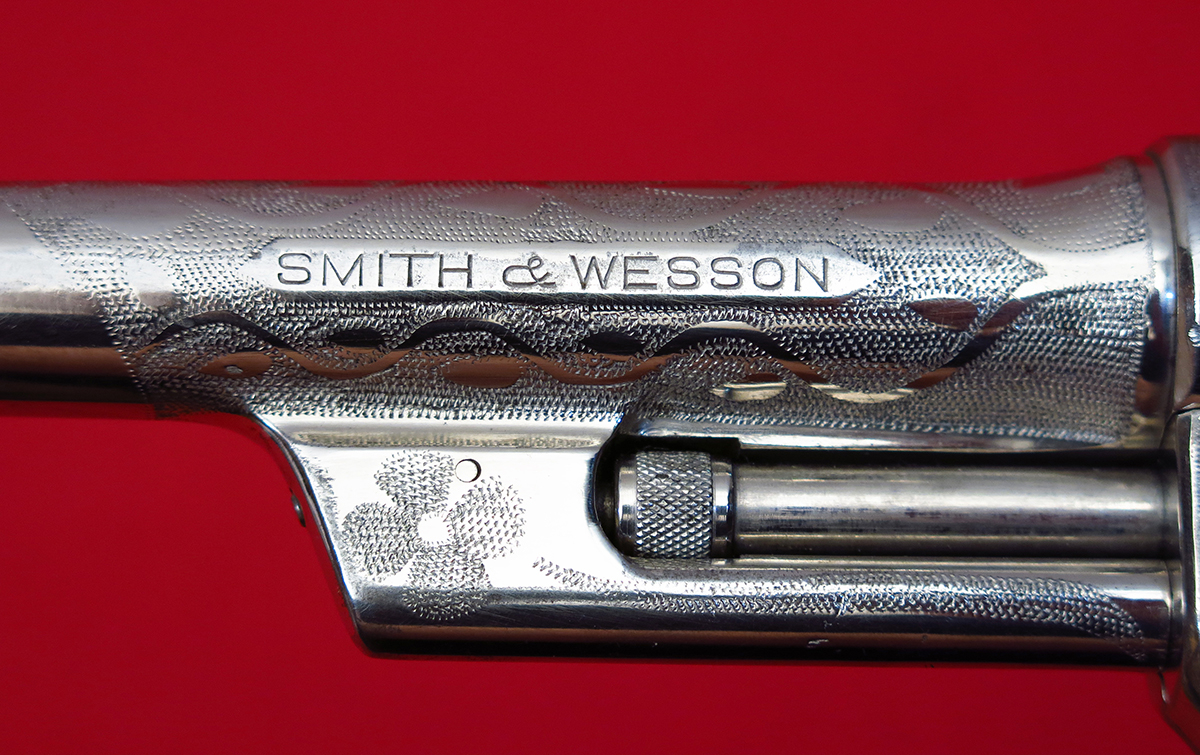 SMITH & WESSON - ~ PRE-WAR .44 HAND EJECTOR WOLF & KLAR ENGRAVED TO TEXAS SHERIFF...MFD 1927...C&R OK, NO RESERVE! - Picture 8