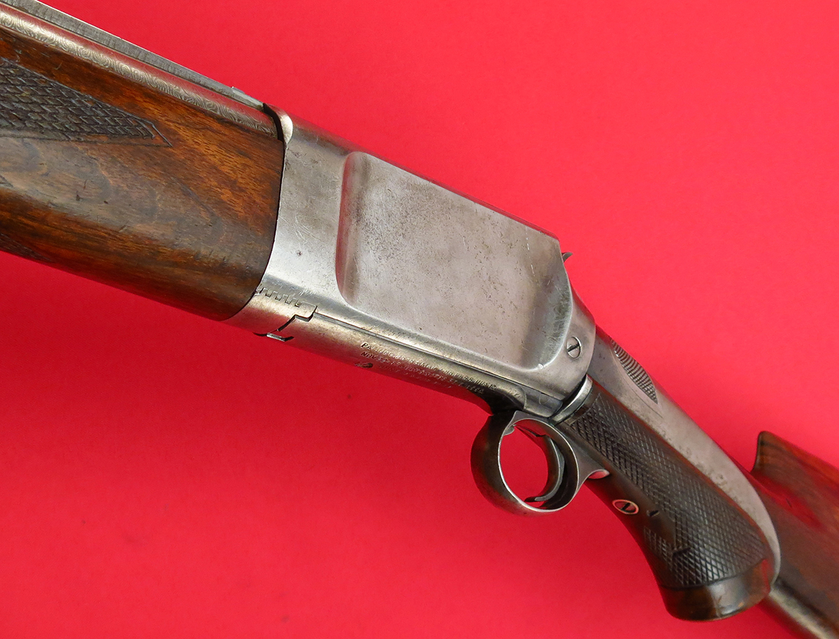 Burgess Gun Co "Grip Pump" Shotgun...Super With Two Solid Rib Barrels