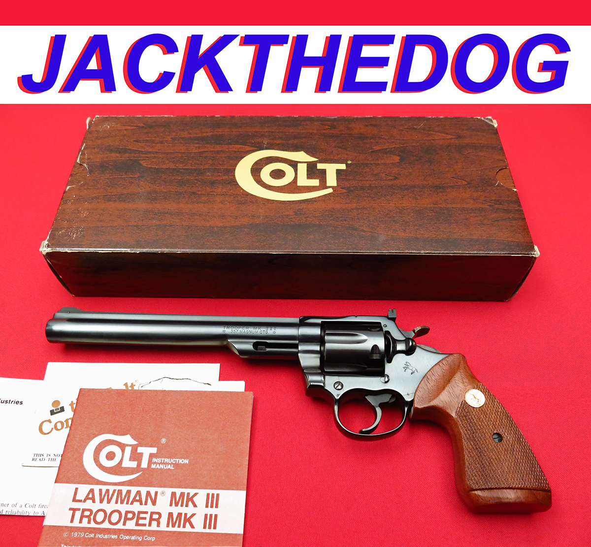 Colt Trooper Mk Iii 357mag8 Inch Bbl Gorgeous As New Condition In Boxmfd 1980no 1461