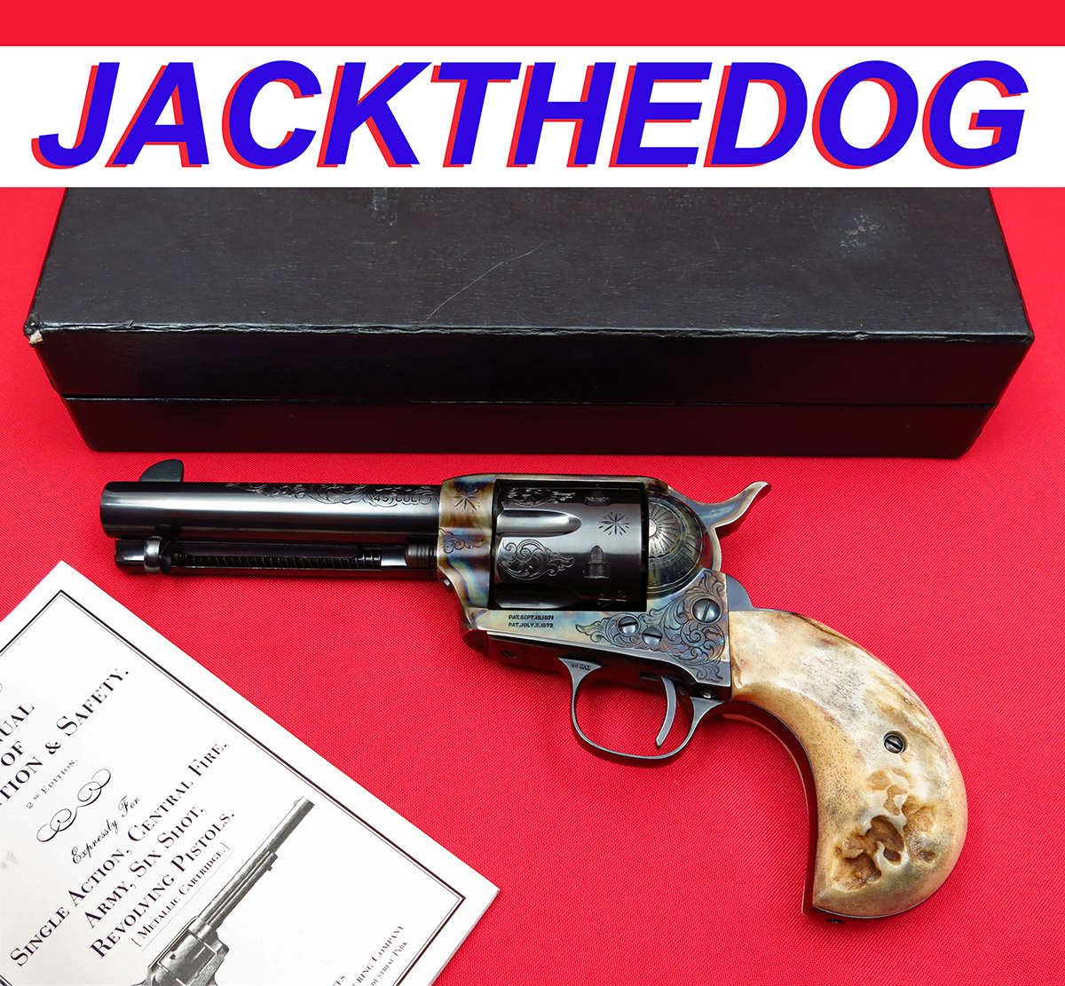 Usfa Saa Single Action Army .45...Birdshead Stag Grips, Factory