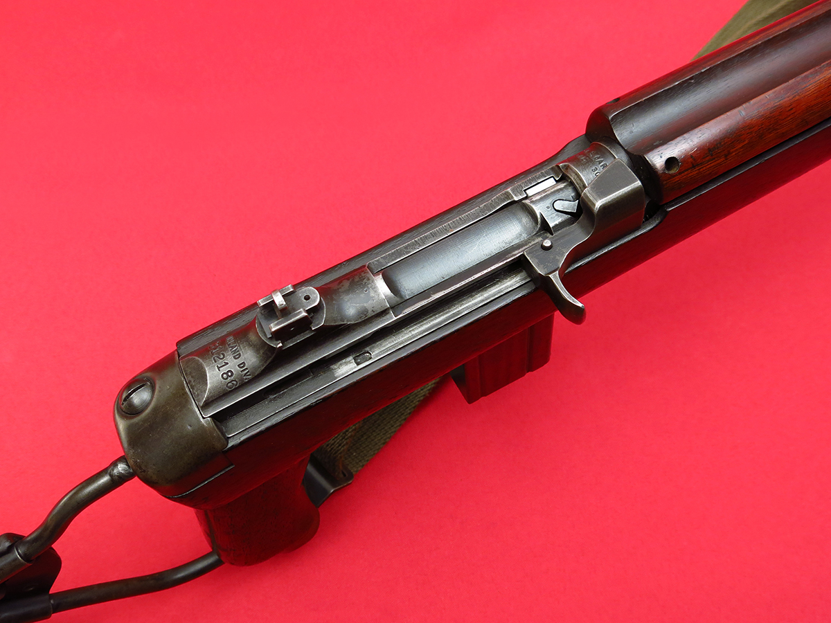 Inland M1A1 PARATROOPER CARBINE... HIGH WOOD STOCK, FLIP SIGHT... ORIGINAL FINISH, NON-IMPORT... MFD 1943, C&R OK .30 Carbine - Picture 7