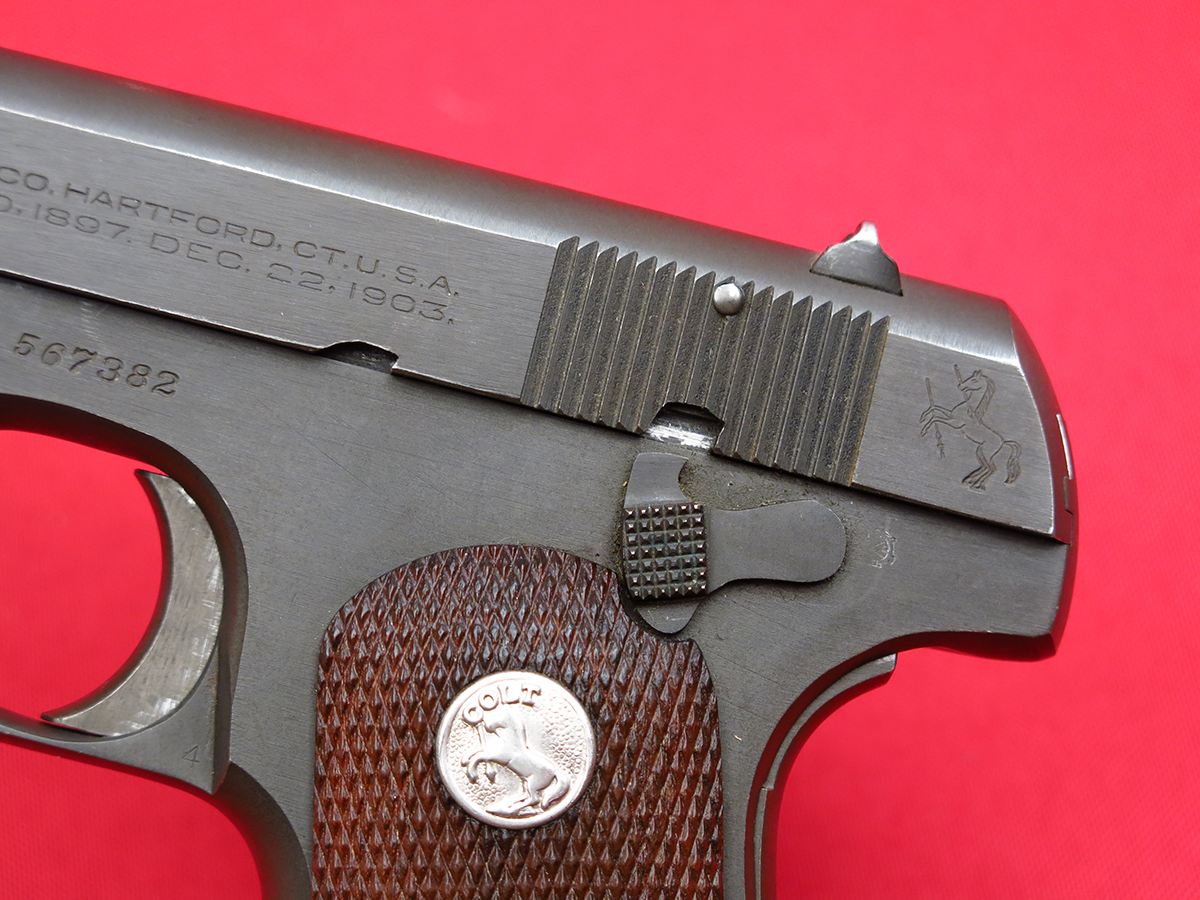 Colt MODEL 1903 U. S. PROPERTY/GENERAL OFFICER`S PISTOL... FULLY DOCUMENTED W/ PAPERWORK & AWARDS... MFD 1944, C&R OK .32 Auto (7.65 Browning) - Picture 7