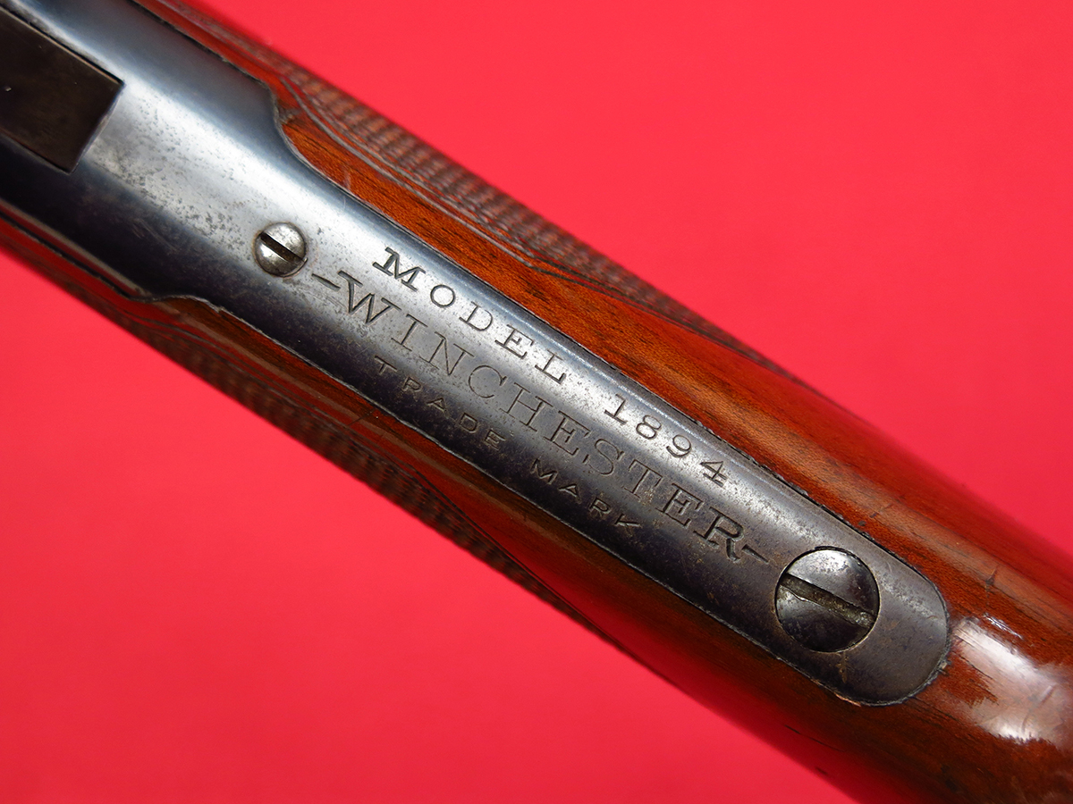 Winchester 1894 SPECIAL ORDER DELUXE RIFLE... CHECKERED PG STOCK, 1/2 OCTAGON BBL... ALL ORIGINAL W/ LETTER... MFD 1908, C&R .32 Win. Spl. - Picture 9