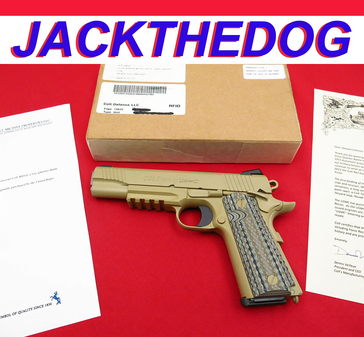 Colt Usmc M45a1 Cqb 45 1911documented Marine Corps Purchaseddecommissionednear New In 2243