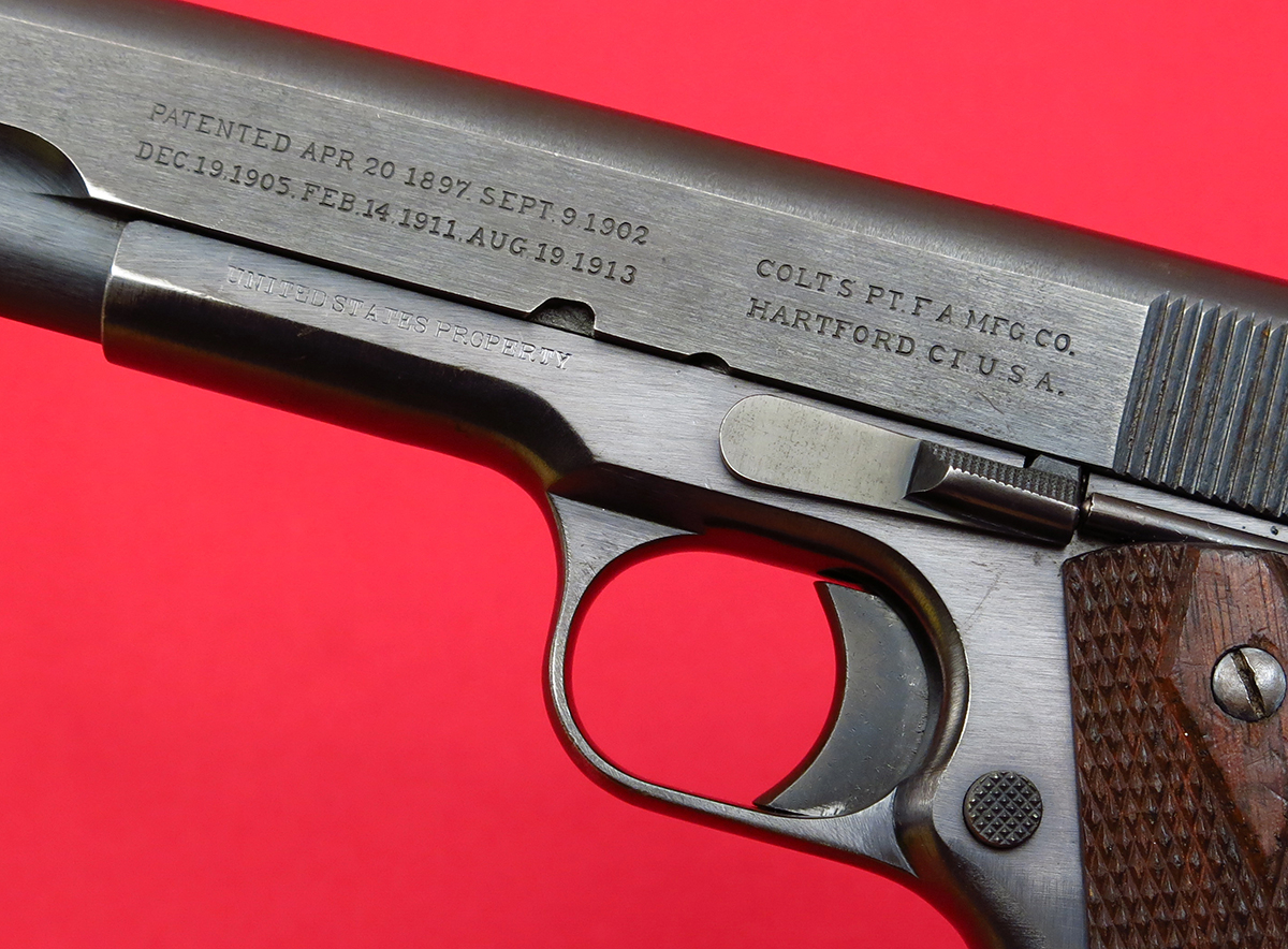 Colt 1911 U. S. ARMY... SCARCE SPRINGFIELD SUSPENDED SN#... SUPER CONDITION/ORIGINAL FINISH... MFD 1917, C&R OK .45 ACP - Picture 5