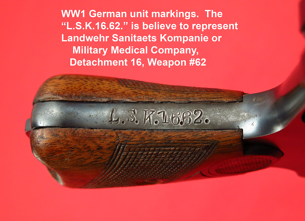 Bayard MODEL 1908 COMMERCIAL... W/ WWI GERMAN UNIT MARKINGS... MATCHING, ALL ORIGINAL W/ HOLSTER... C&R OK 9mm Largo - Picture 4