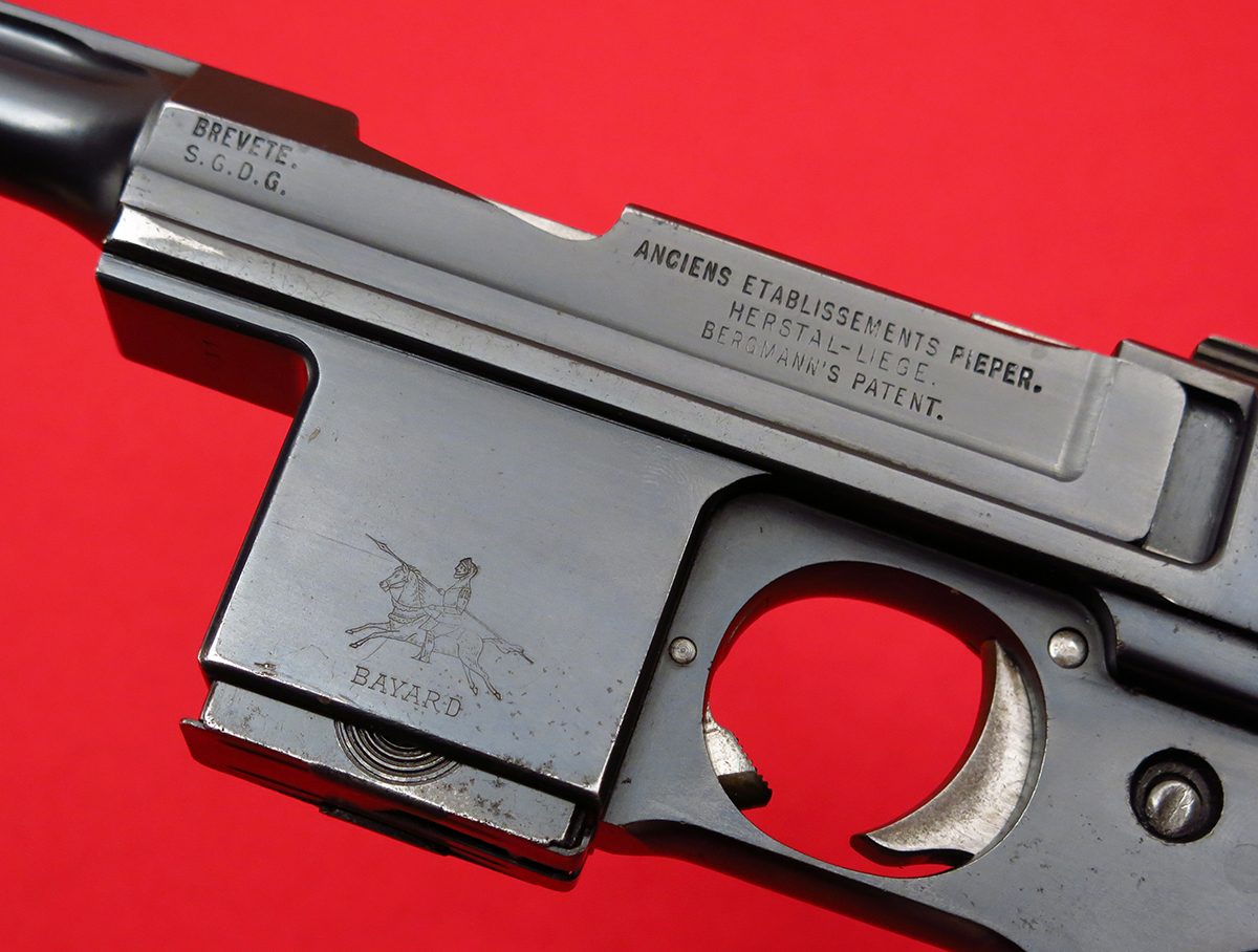 Bayard MODEL 1908 COMMERCIAL... W/ WWI GERMAN UNIT MARKINGS... MATCHING, ALL ORIGINAL W/ HOLSTER... C&R OK 9mm Largo - Picture 6