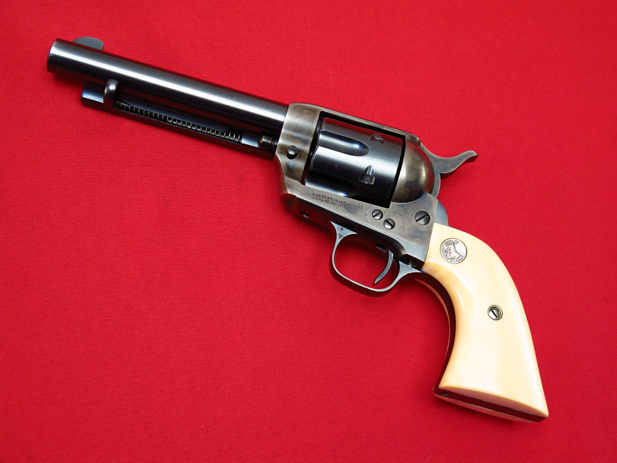 Colt PRE-WAR SINGLE ACTION ARMY SAA .38 SPECIAL, FACTORY STEER HEAD IVORY GRIPS & LETTER... MFD 1930, C&R OK - Picture 2
