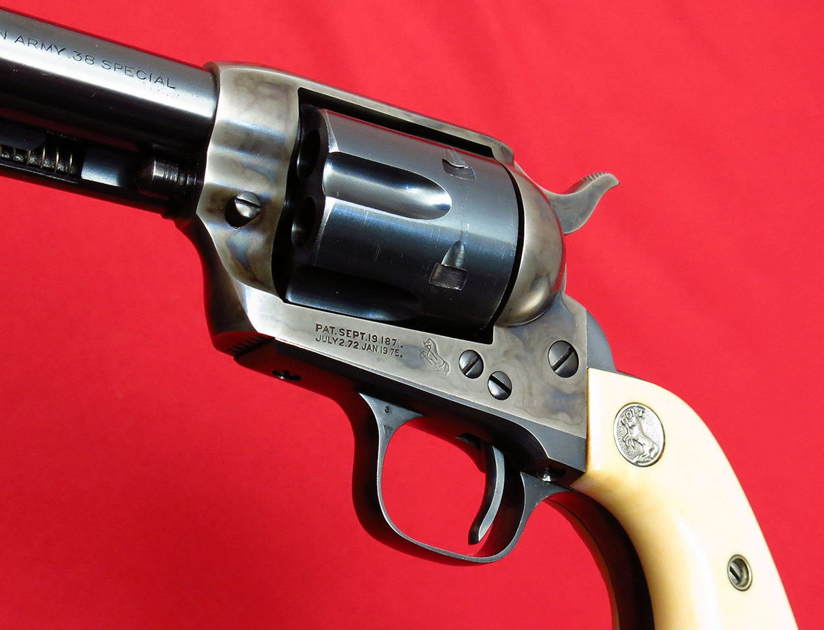 Colt PRE-WAR SINGLE ACTION ARMY SAA .38 SPECIAL, FACTORY STEER HEAD IVORY GRIPS & LETTER... MFD 1930, C&R OK - Picture 7