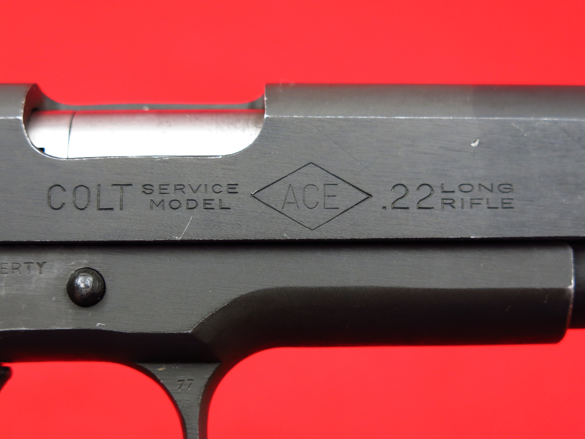 Colt WW2 SERVICE MODEL ACE .22LR... JSB INSPECTED, ORIGINAL FINISH... MFD 1945, C&R OK... NO RESERVE .22 LR - Picture 4
