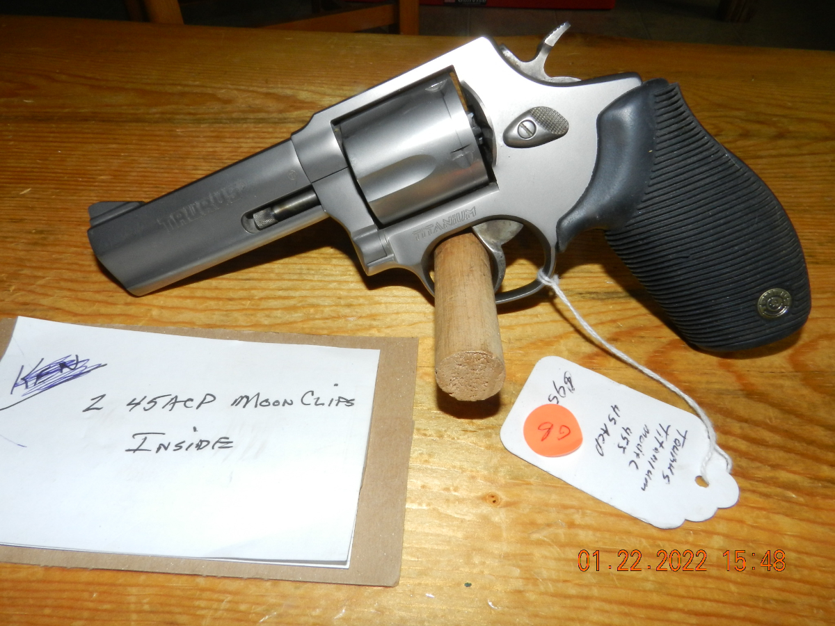 Taurus Titanium Model 455 4 Inch 5 Shot 45acp Revolver 45 Acp 17198740 1759