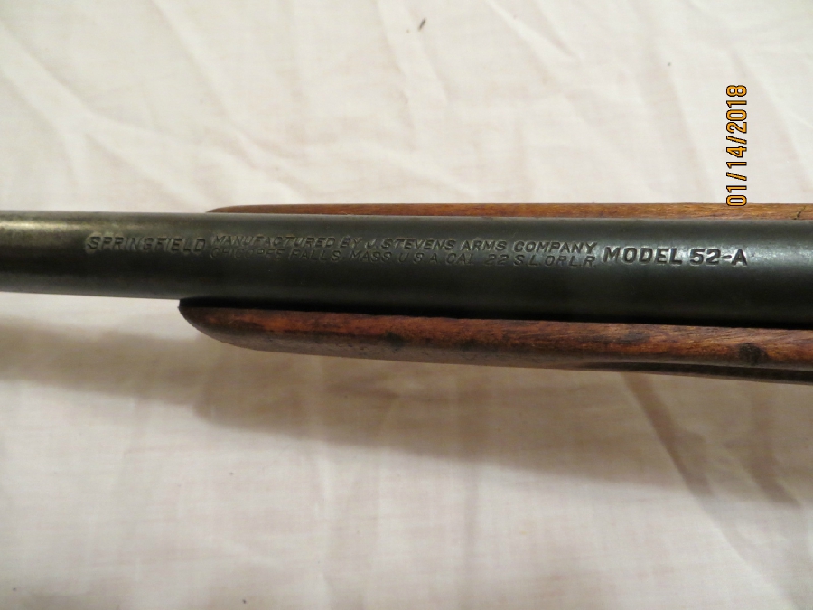 Springfield Stevens Model 52a 52-a Single Shot Rifle C&r For Sale At 