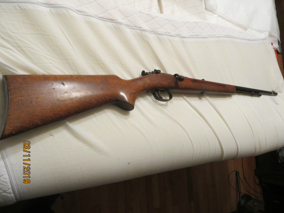 J. Stevens Model 66 Bolt Action Tube Fed C&R Rifle W/Peep .22 Lr For ...