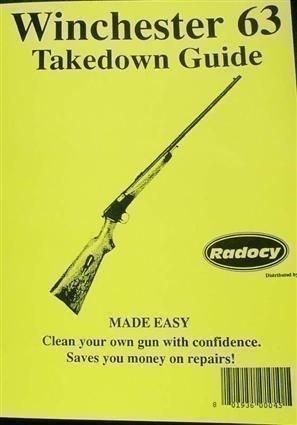 Winchester Model  63  Takedown Disassembly Assembly Guide Radocy  NEW 