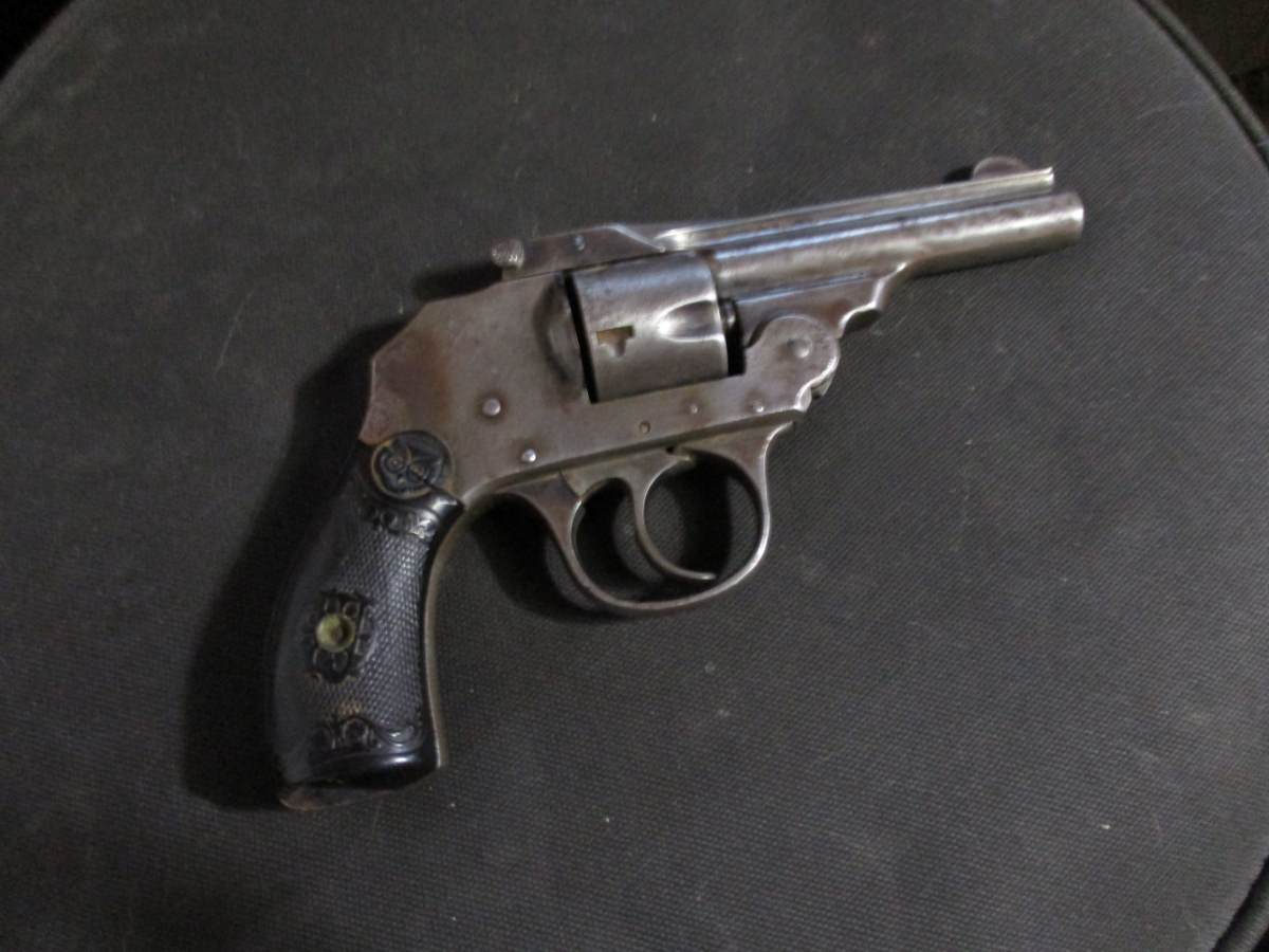 Iver Johnson And Cycle Works 5 Shot Revolver Top Break With Owl Head