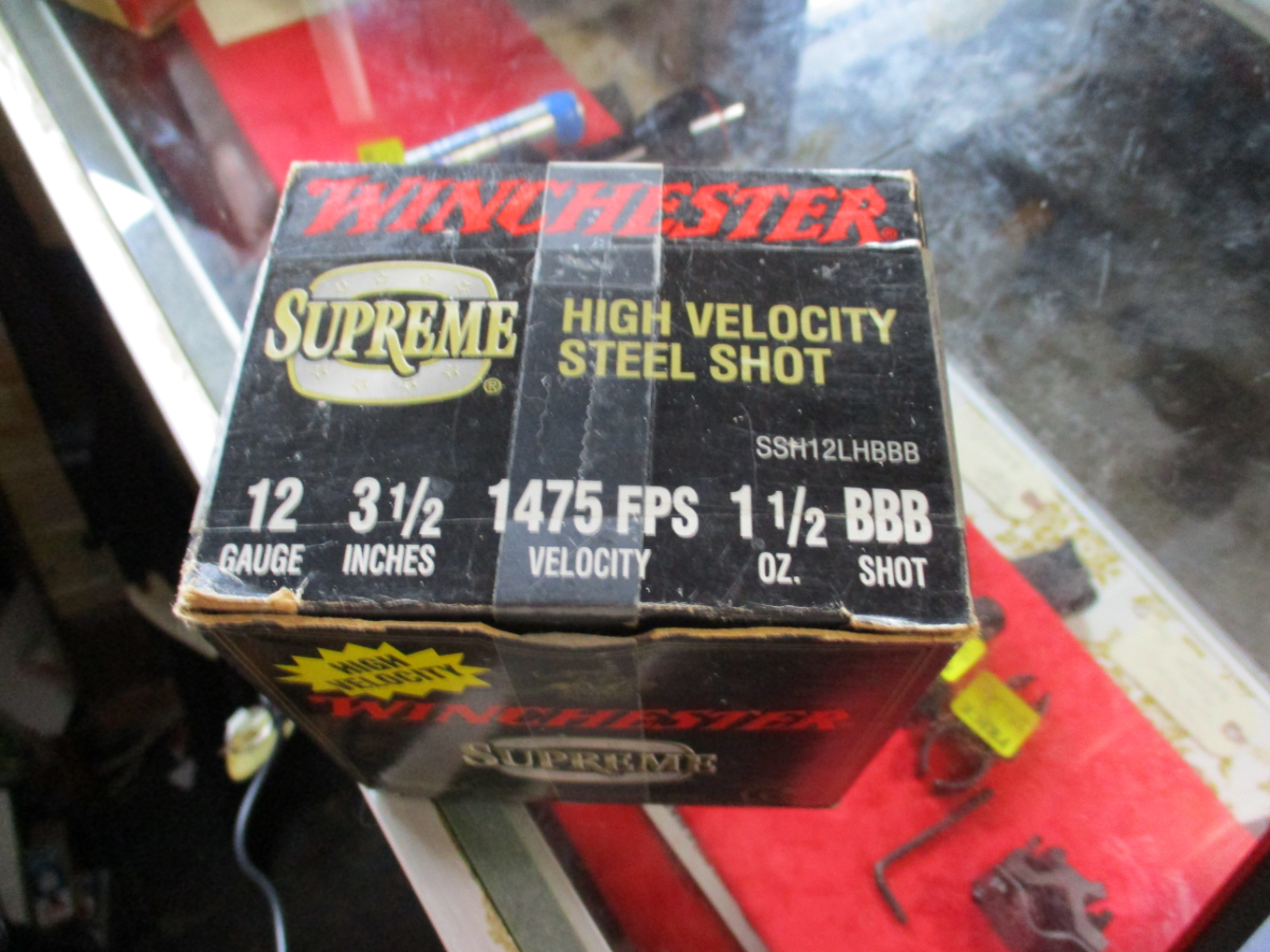 Winchester Supreme High Velocity Steel Shot 3 1/2` 1 1/2` Oz Bbb 12 Ga ...