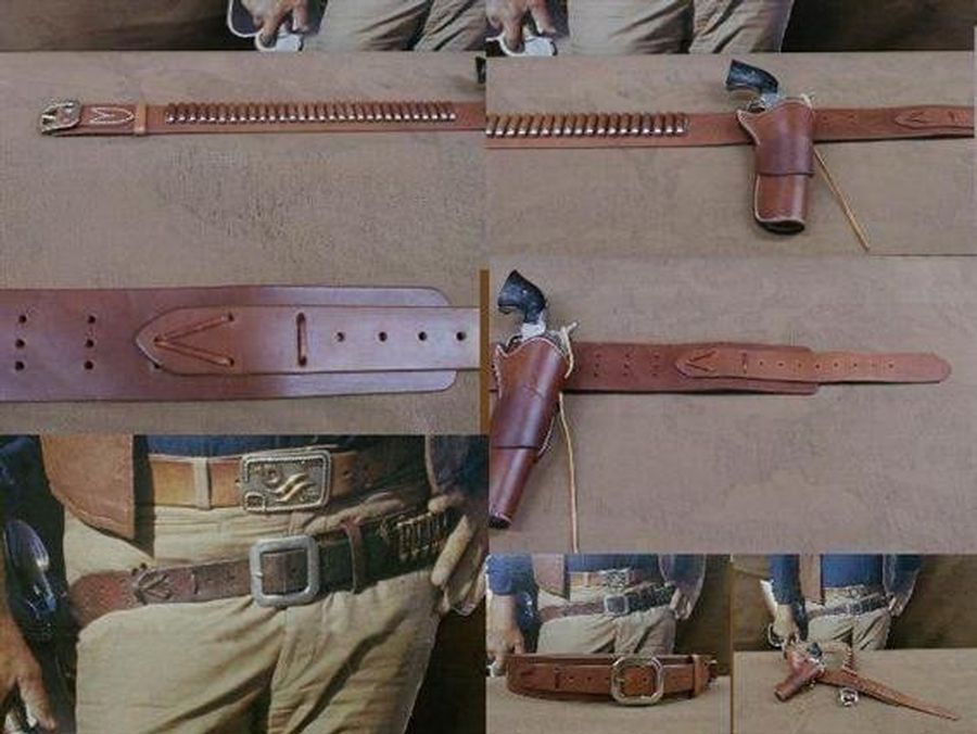 John Wayne'El Dorado'Holster&Gunbelt 44/45 Cal. .45 Acp For Sale at