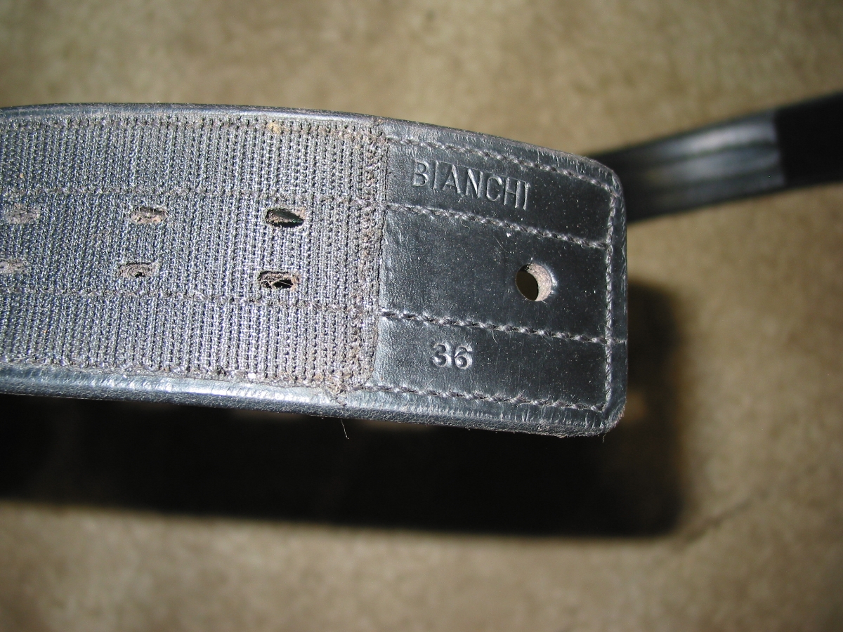 Bianchi Black Leather Adjustable Duty BeltNew 16704472