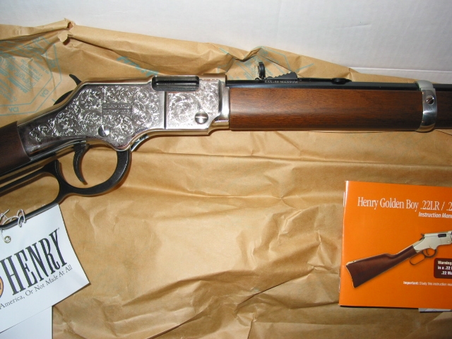 Henry Silver Eagle Engraved 22 Mag Lever Rifle New 22 Magnum For Sale At Gunauction Com