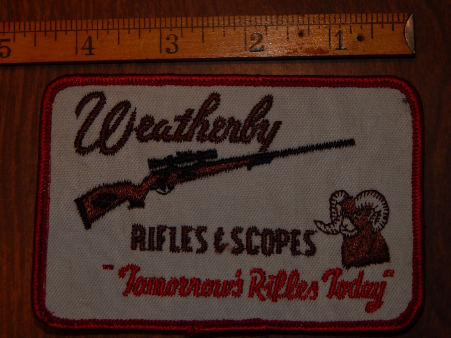 Weatherby Rifles & Scopes Patch For Sale at 14501436