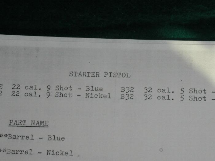 Nef Starter Pistol Parts List For Sale at 8751452