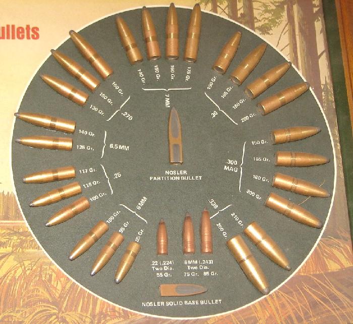 Nosler Rifle Bullet Display Board Vintage Picture 2