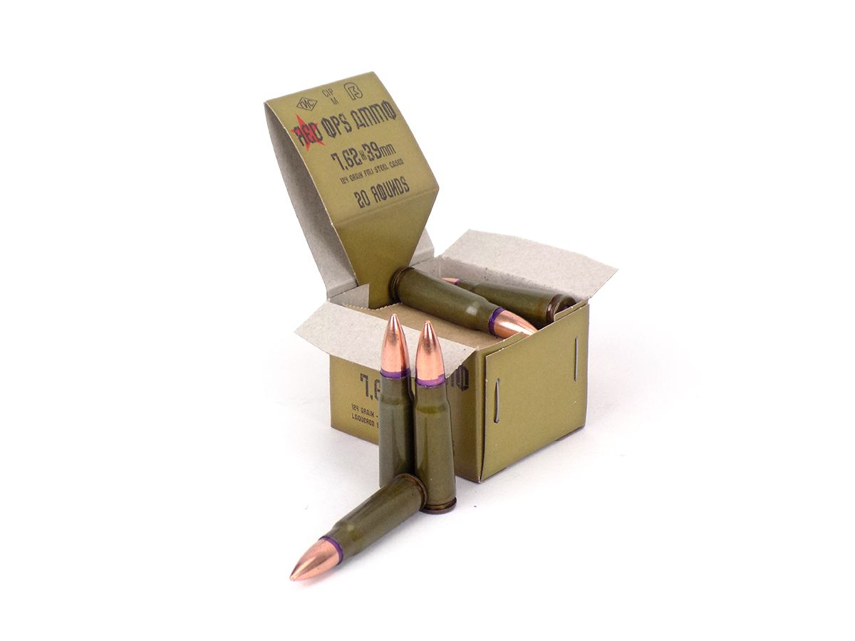 Red ops ammunition red ops 7 62x39 124 grain fmj non corrosive 100