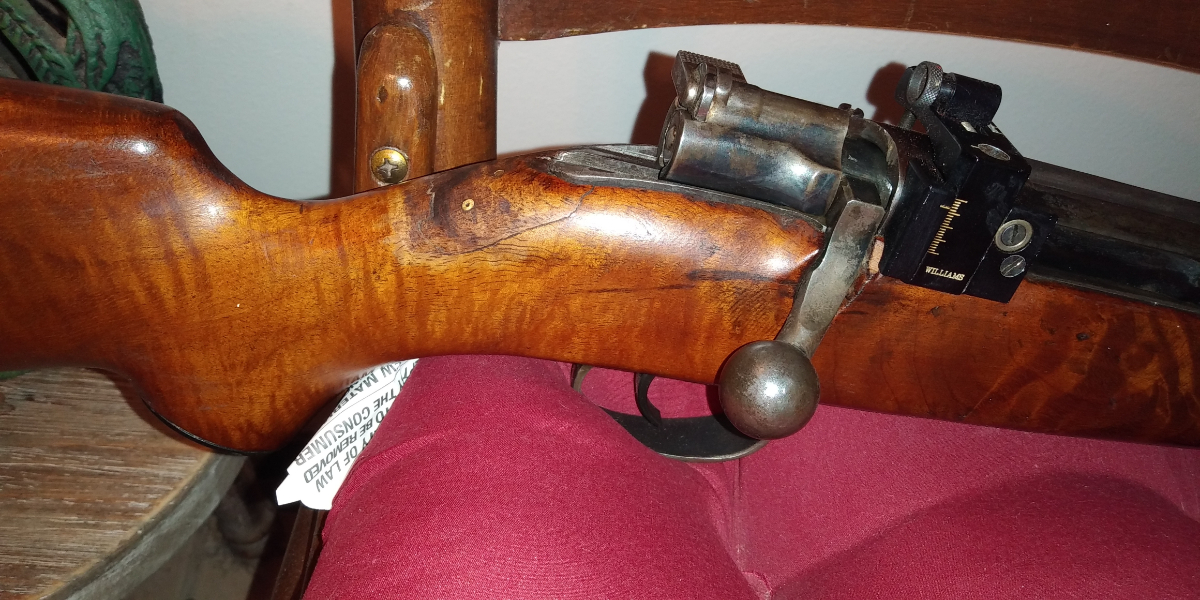 Spanish mauser, Sporter, carbine, 7x57, shoots, needs attention, Timney trigger, Peep rear sight, project 7mm Mauser (7x57mm) - Picture 2