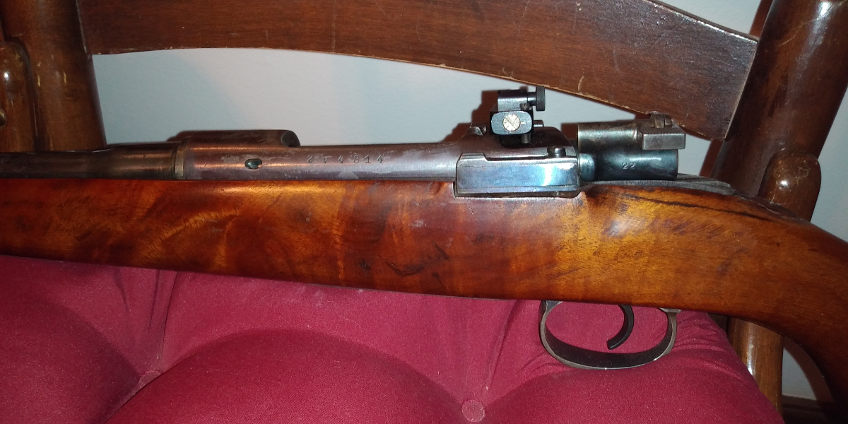 Spanish mauser, Sporter, carbine, 7x57, shoots, needs attention, Timney trigger, Peep rear sight, project 7mm Mauser (7x57mm) - Picture 8