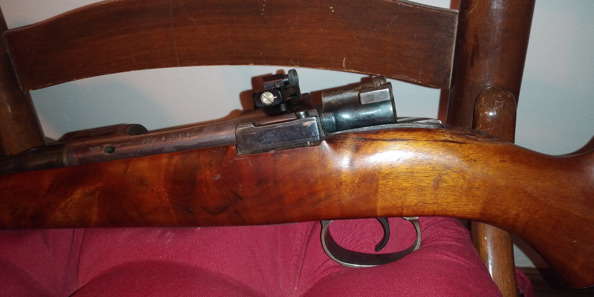 Spanish mauser, Sporter, carbine, 7x57, shoots, needs attention, Timney trigger, Peep rear sight, project 7mm Mauser (7x57mm) - Picture 9