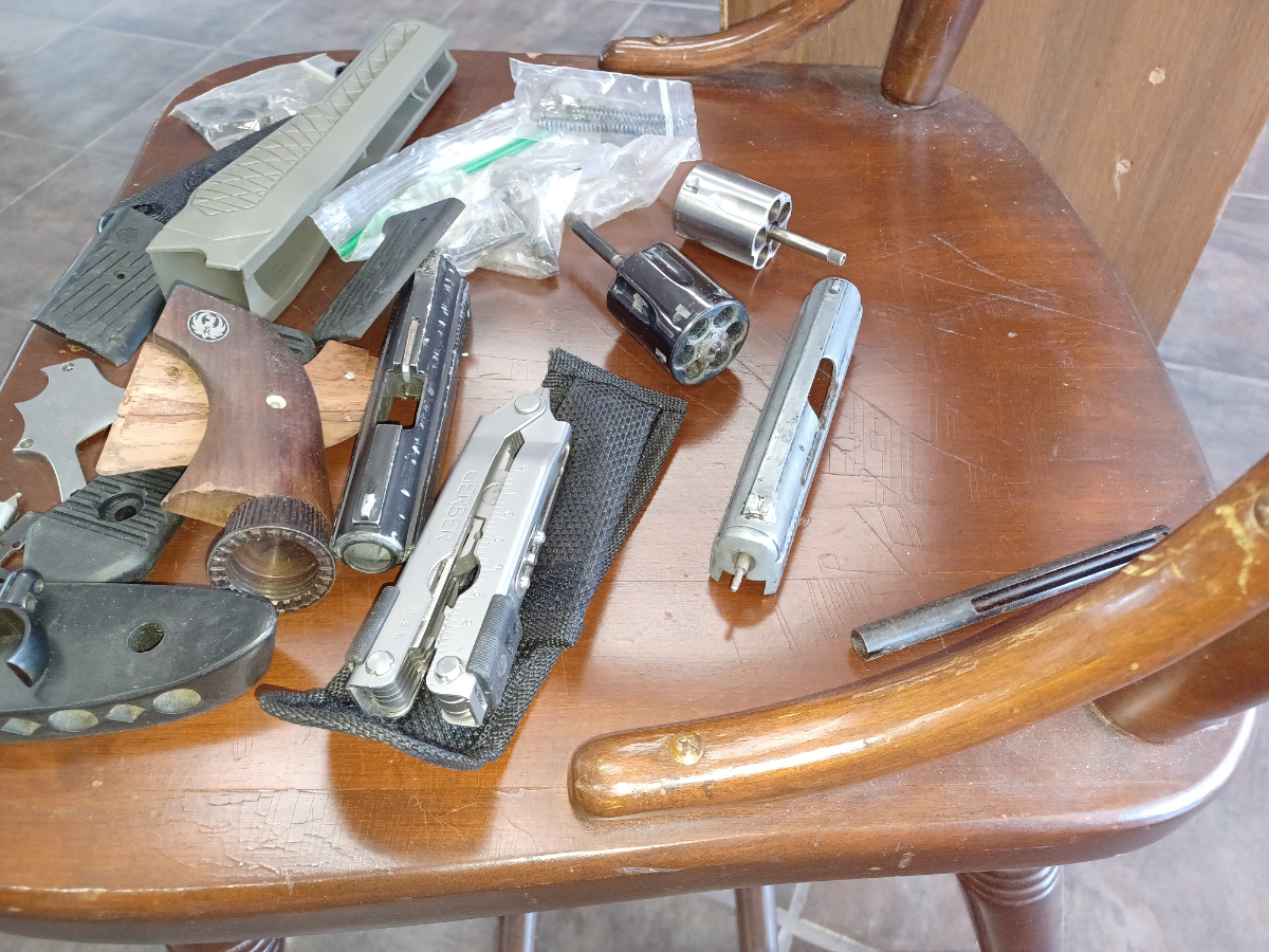 Smith & Wesson More gunsmith clean out parts. Smith cylinders, pot