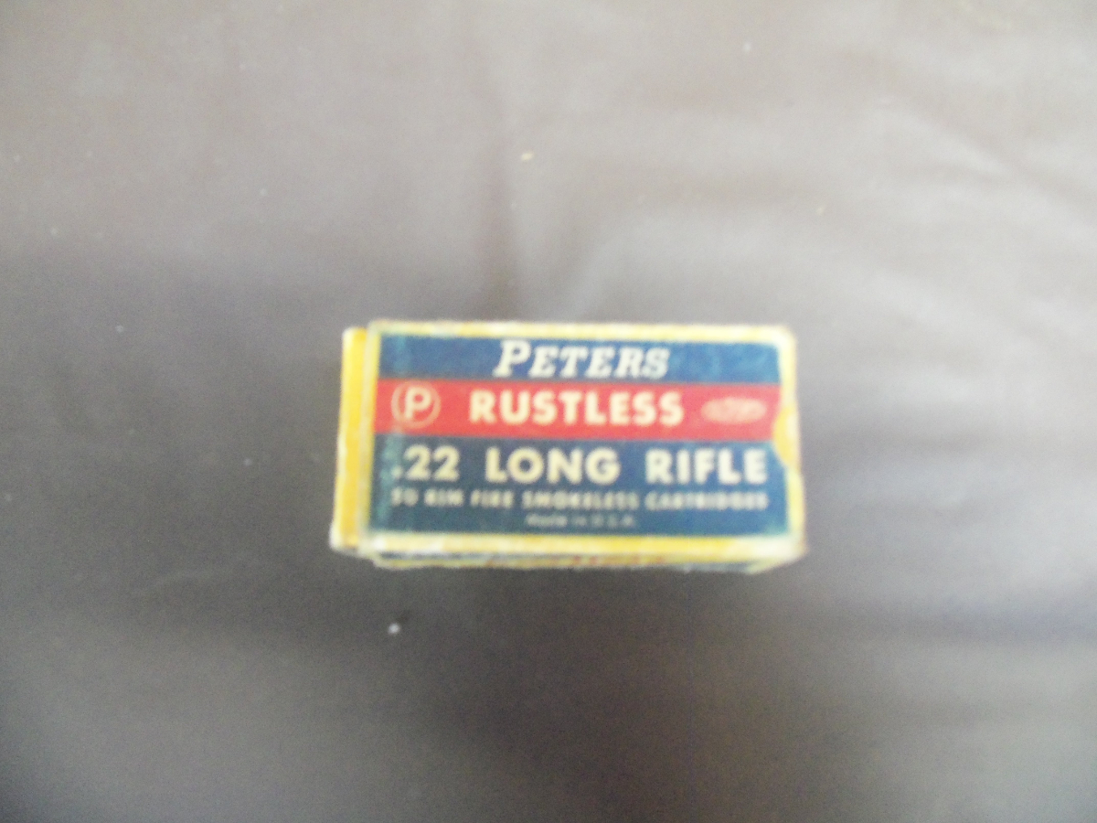 Peters Rustless .22 Long Rifle 50 Rim Fire Smokeless Cardtriges U.S.A ...