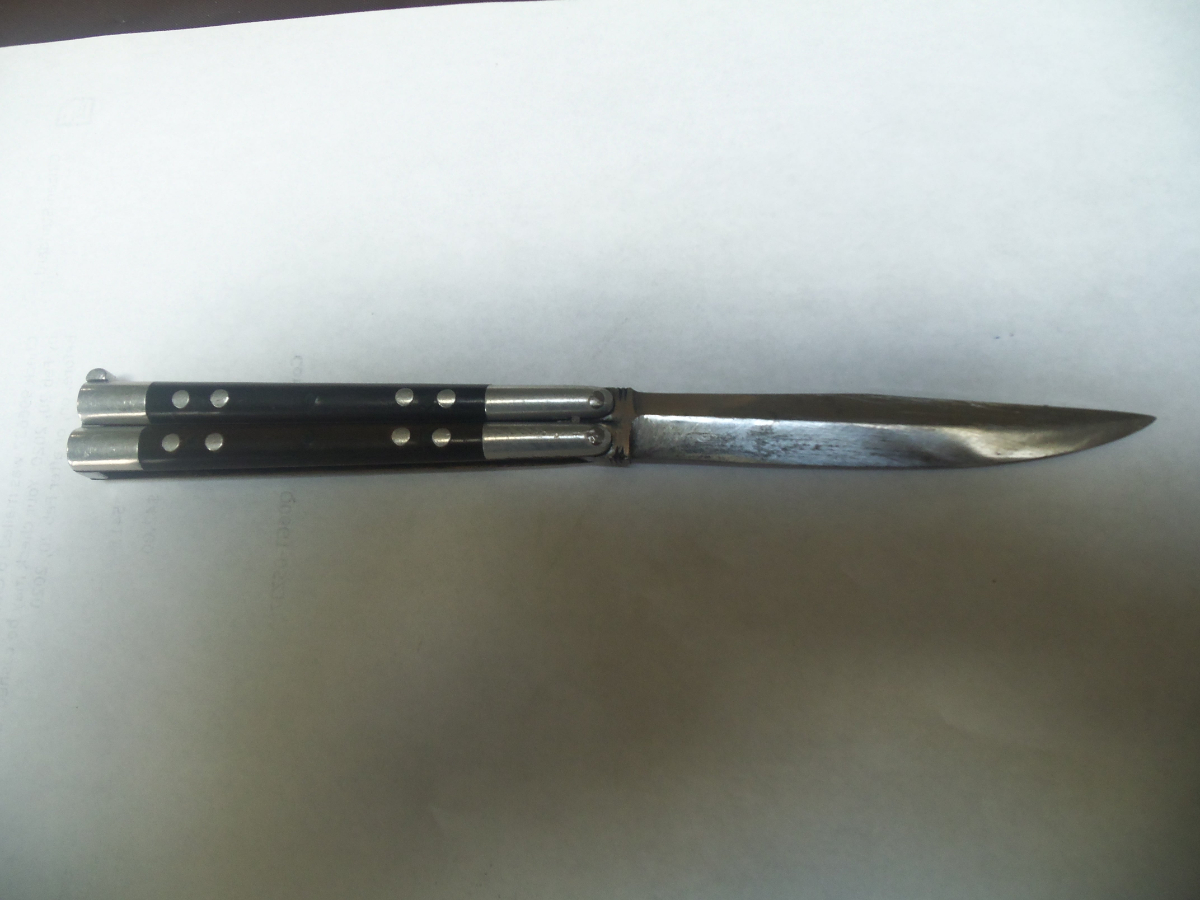 Vintage Philippine Balisong Butterfly Stiletto Folding Lock Blade Knife For Sale at GunAuction