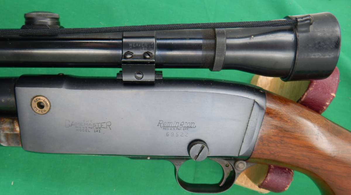 Remington Arms Remington Gamemaster Model 141 35 Rem Cal Weaver Scope Nice Clean Rifle 35 Rem 3126