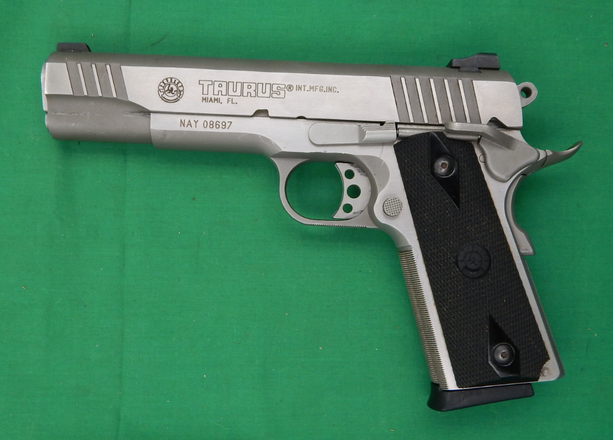 Taurus Pt 1911, Stainless, 45 Acp, Free Shipping .45 Acp For Sale at ...