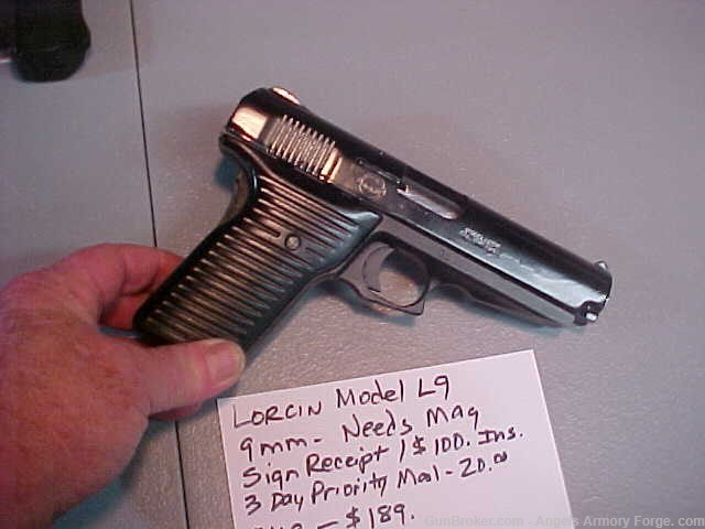 C14 - Lorcin Model L9 - 9mm - Needs Magazine 9mm Luger For Sale at ...