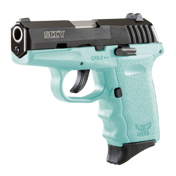 SCCY Industries CPX2 Pistol Robin Egg Blue 9mm Tiffany & Black CPX2 EZ