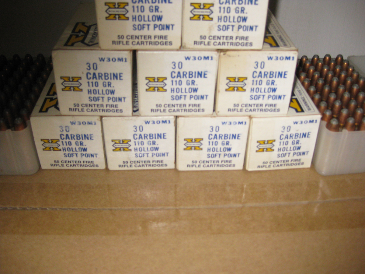 Pictures: 11 Boxes of 30 M1 Cal Carbine, Winchester X, 110 Grain ...