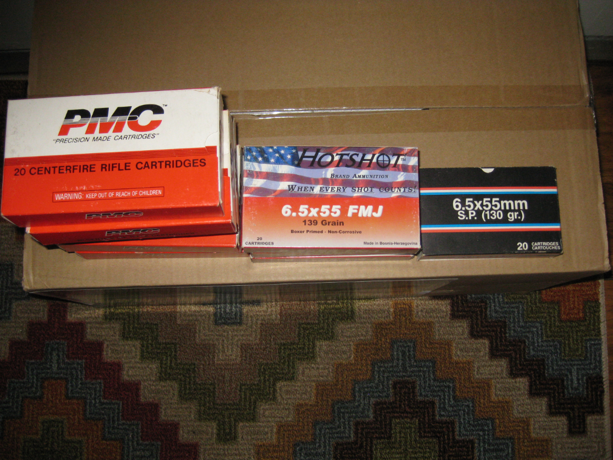 9 box mixed 6 5 x 55 ammo 5 bx pmc 139 gr fsp 3 bx hotshot 139 gr