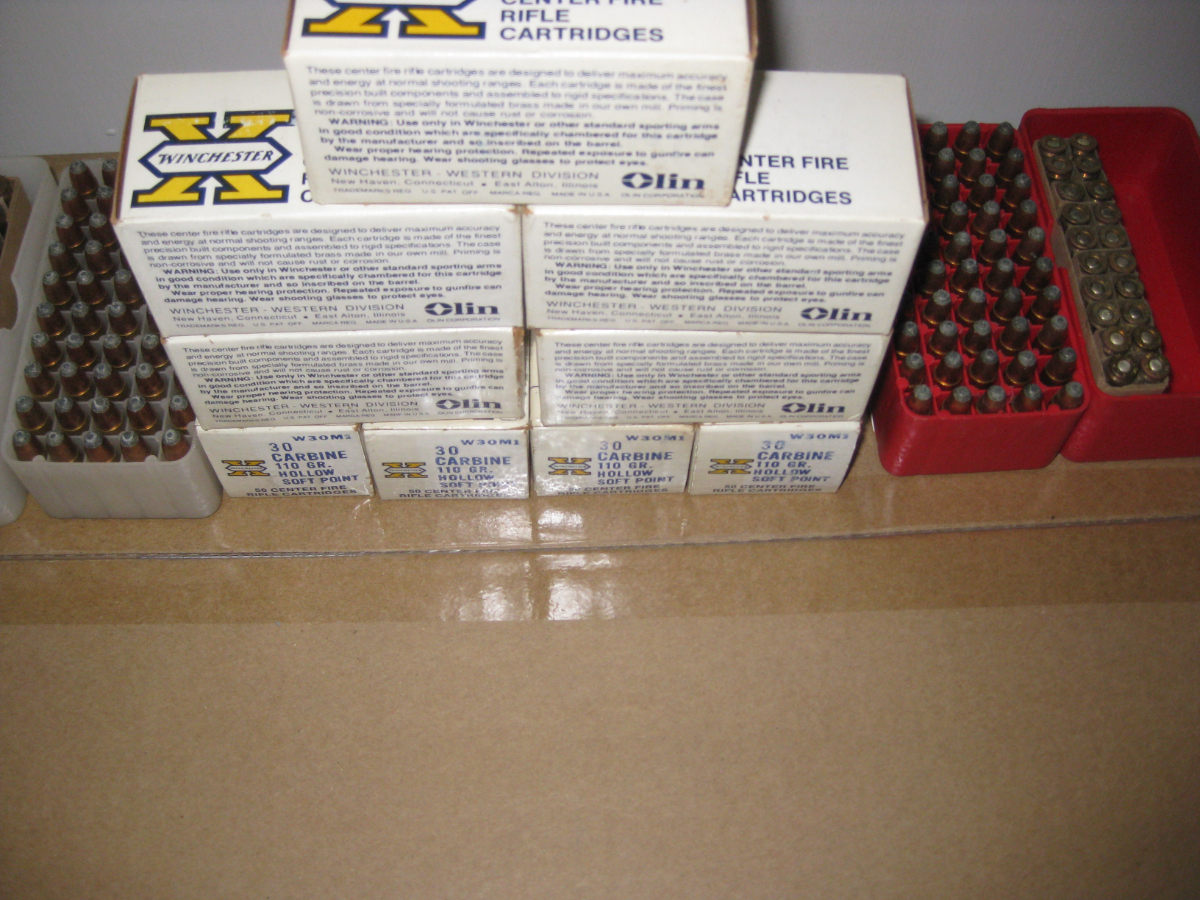 11 Box Of 50 Rds Of 30 M1 Cal Carbine Winchester X 110 Grain Hollow Soft Point Ammunition 8544