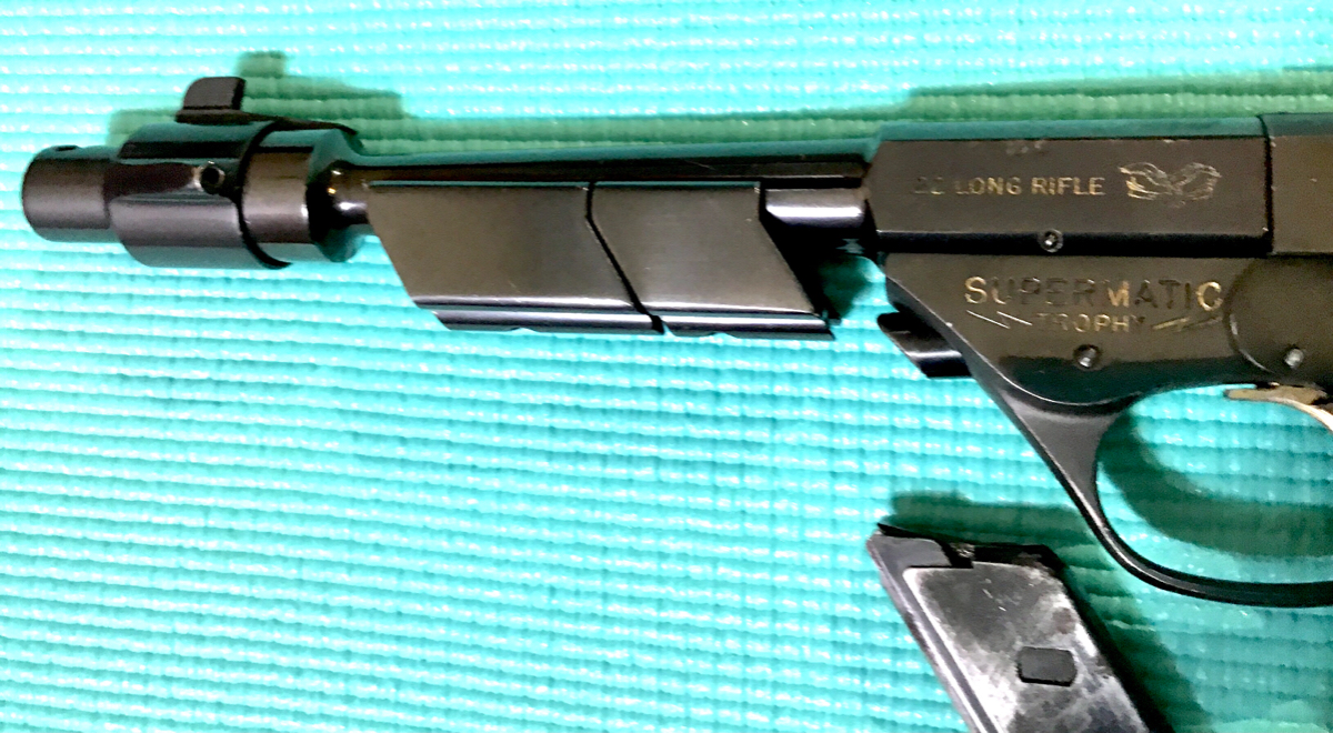 High Standard SUPERMATIC TROPHY MODEL 102 SPACE GUN DOM 1959 NOT MANY LEFT IN THIS CONDITION OR PRICE .22 LR - Picture 3